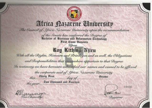 ba degree certificate