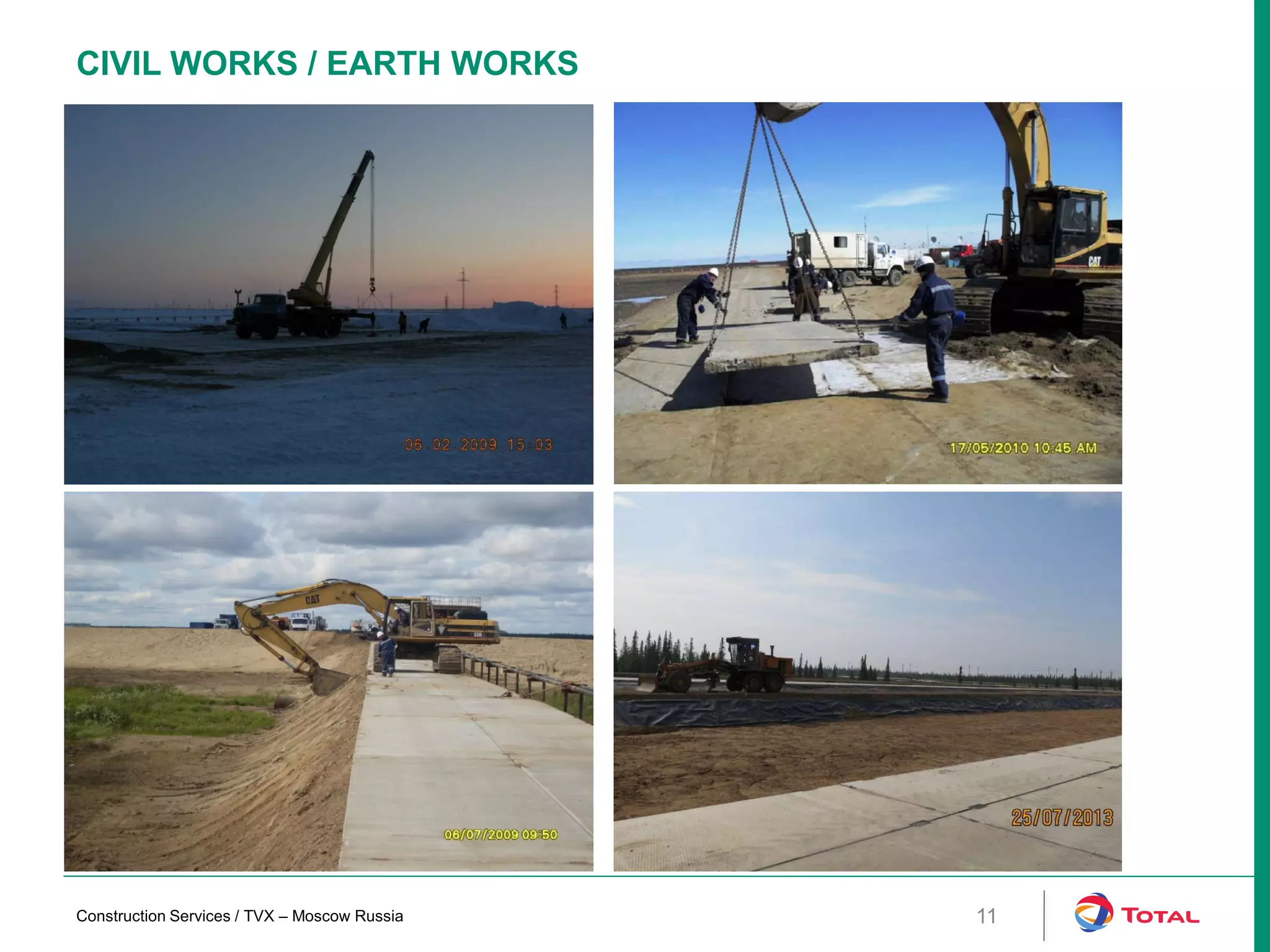 11
CIVIL WORKS / EARTH WORKS
Construction Services / TVX – Moscow Russia
 