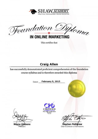 Diploma in on-line marketing