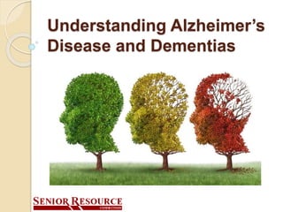 Understanding Alzheimer’s
Disease and Dementias
 