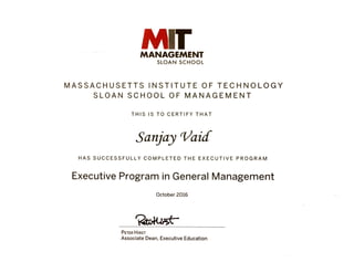 MIT EPGM Certificate