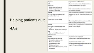 Helping patients quit
4A’s
 