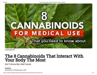 8 Cannabinoids for Medical Research