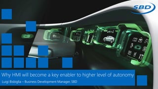 Why HMI will become a key enabler to higher level of autonomy
Luigi Bisbiglia – Business Development Manager, SBD
 