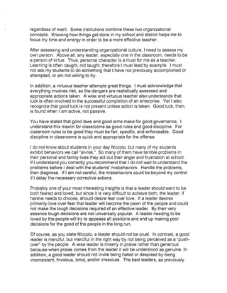 Open Letter to Machiavelli