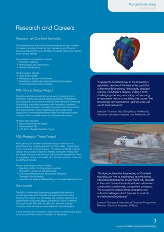 Automotive Engineering MSc | PDF