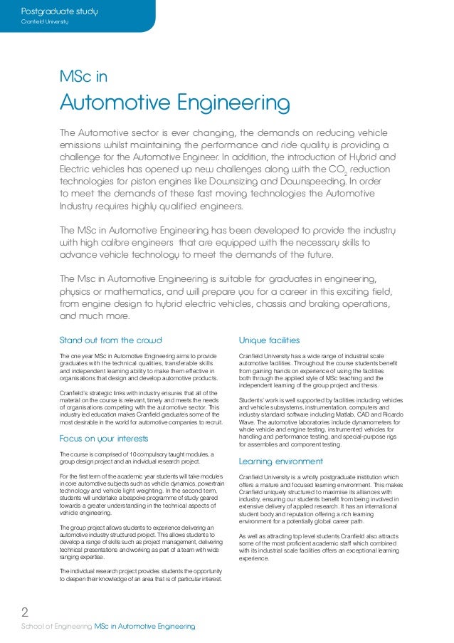 Automotive Engineering MSc