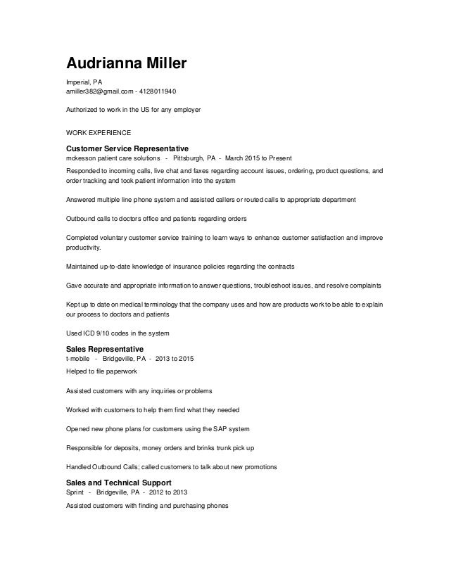 audrianna miller resume