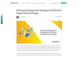 8 Change Management Strategies for Effective Organizational Change 