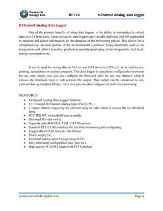 8 Channel Analog Data Logger | PDF