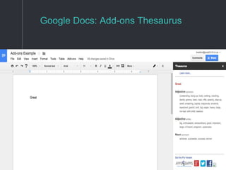 Google Docs: Add-ons Thesaurus
 