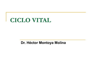 CICLO VITAL
Dr. Héctor Montoya Molina
 