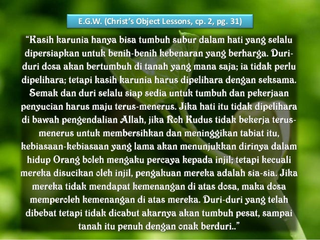 Pelajaran Sekolah SABAT ke-7 Triwulan 1 2016