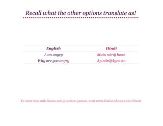 Basic Hindi | Lesson 8 | Common interrogations and replies | PDF