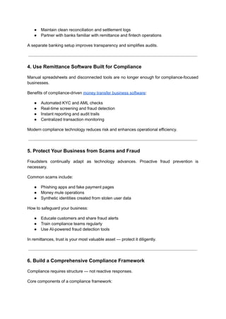 8 Compliance Best Practices Every Money Transfer Business Should Follow ...