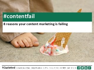 #contentfail
8 reasons your content marketing is failing
 