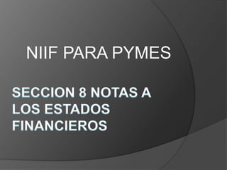 NIIF PARA PYMES
 