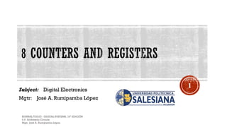 Subject: Digital Electronics
Mgtr: José A. Rumipamba López
RONNAL TOCCI - DIGITAL SYSTEMS, 10ª EDICIÓN
6.9 Arithmetic Circuits
Mgtr. José A. Rumipamba López
1
 