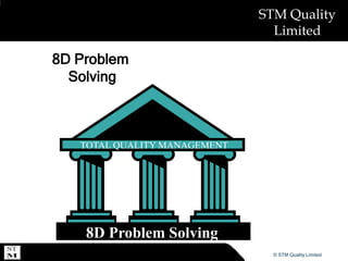 STM Quality
                                Limited

8D Problem
  Solving



   TOTAL QUALITY MANAGEMENT




    8D Problem Solving
                               © ABSL Quality Solutions 2007
                               © STM Power Limited
 