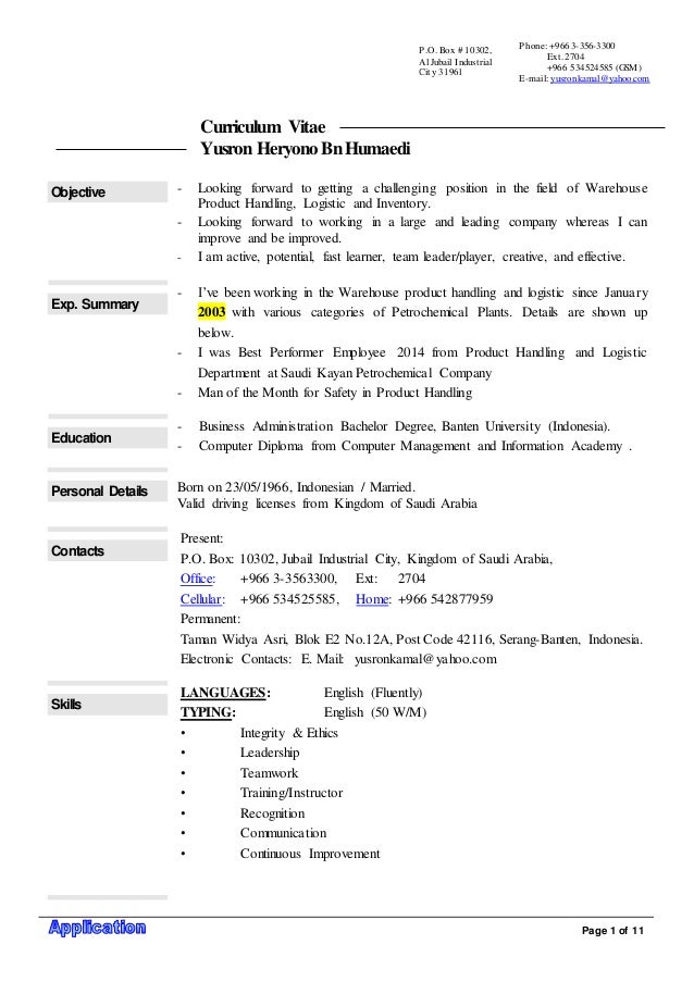 Yusronheryonocvnew Update 2015 B