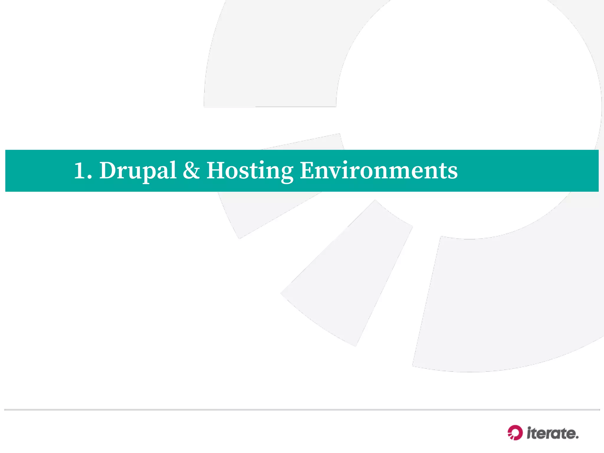 1. Drupal & Hosting Environments
 