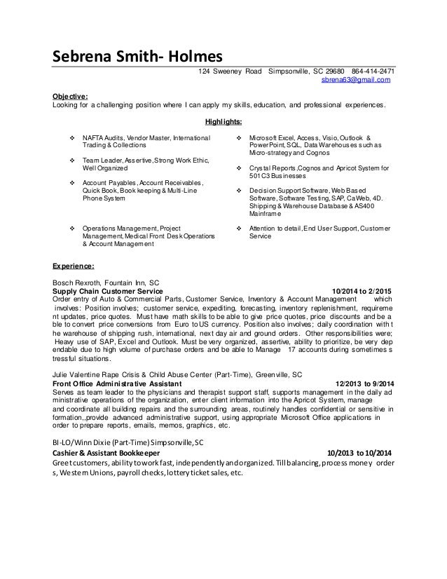 resume for bookkeeper position
