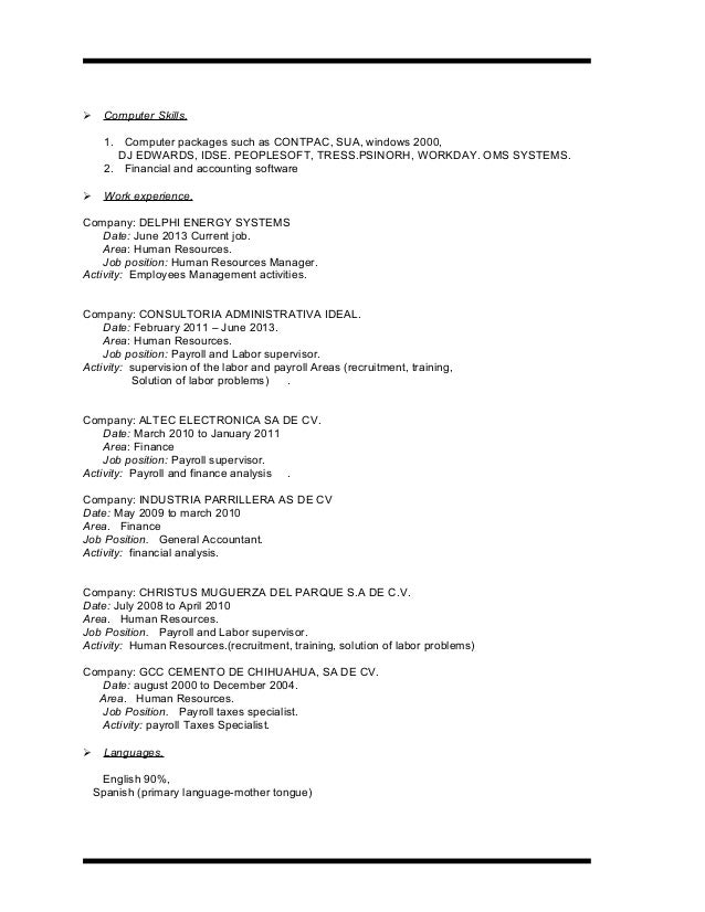 Updating Oms Experience In C Resume Updating Oms Experience In C Resume