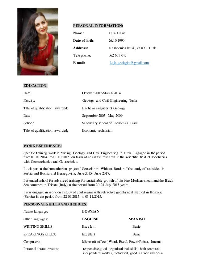 english CV