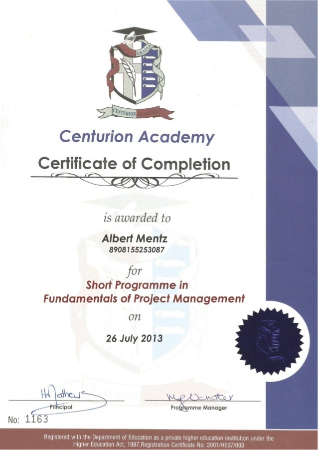 project management certification