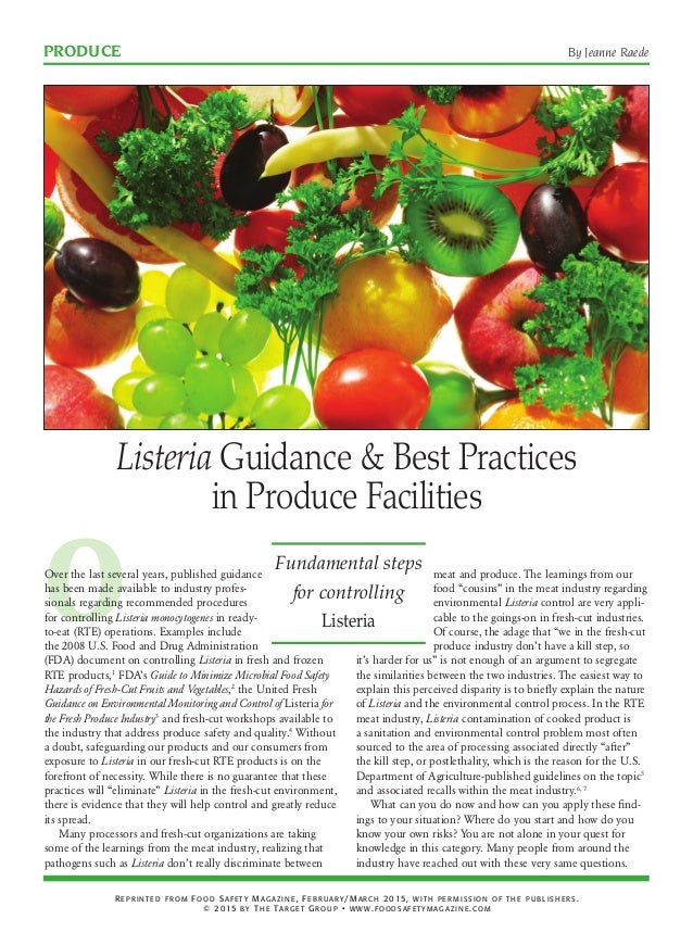 Produce Food Safety Article