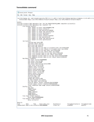 EMC Corporatoin 45
Teravalidate command
 