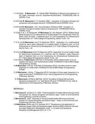 Manivanan R DR_R_MANIVANAN_CV | PDF