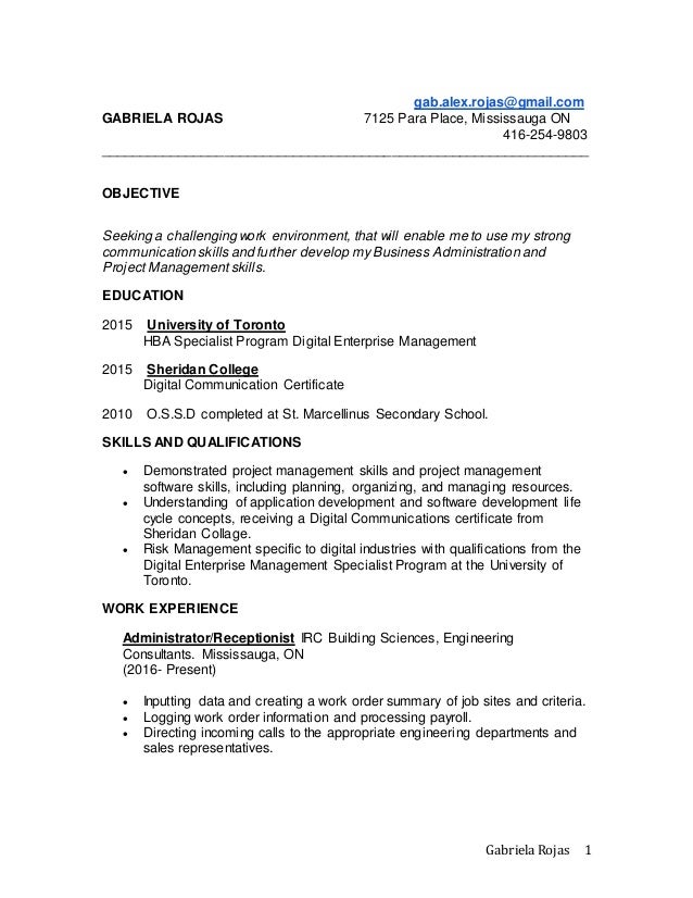 gabys resume