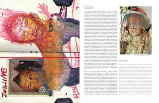 Bombenalarm (Detail), 2005-2008, Objekt
Assemblages
Jürgen Schilling
Wolfgang Petrick, the painter and graphic artist, entered the third
dimension in the 1970s, when he played a central role among tho-
se realists in Berlin who were labeled critical artists in order to di-
stinguish them from artists of innumerable figurative movements
flourishing at the time. It was a designation that emphasized one
aspect of their thematic choice and expressly set them apart from
the burgeoning Pop Art and hyperrealistic trends worldwide. Whe-
reas American artists took inspiration from the commonplace ba-
nalities of consumerist society and its repertoire of objects in order
to aestheticize their surroundings, the critical realists took up the
tradition of Dadaism and the New Objectivity to craft an aggressive
and satirical interpretation of sociopolitical processes, ubiquitous
social problems, human defects, overt and covert violence, and
repressive systems. Tendentious slices of life as transmitted by ad-
vertisements, photographs, and photomontage served as models
whose manipulative transformation into paintings, drawings, and
graphic reproductions—executed with technical perfection—dis-
played images of a damaged world dominated by (self)-destruc-
tive compulsions. Visual quotations that seem at first glance to
be linked without logic as well as horror scenarios that have been
worked out down to the most insignificant detail—these compro-
mise, unsettle, and shake up the viewer but without pathos and
Assemblagen
Jürgen Schilling
Den Schritt in die dritte Dimension vollzog der Maler und Grafiker
Wolfgang Petrick bereits in den 70er Jahren, als er – in Berlin an-
sässig – im Kreise jener Künstler eine zentrale Rolle spielte, die
man, um sie von den zu dieser Zeit zahlreichen anderen figurativen
Strömungen zu unterscheiden, das Etikett kritische Realisten an-
geheftet hat. Diese Kennzeichnung betonte einen spezifischen As-
pekt ihrer Themenwahl, die sich ausdrücklich von der sich weltweit
auf dem Vormarsch befindenden Pop Art und hyperrealistischen
Tendenzen abhob. Während sich die amerikanischen Künstler von
den alltäglichen Banalitäten der Konsumgesellschaft und deren
Gegenstandsrepertoire inspirieren ließen und ihr Milieu ästhetisier-
ten, konzentrierten sich die kritischen Realisten, anknüpfend an die
Traditionen Dadas und der Neuen Sachlichkeit, auf eine aggressive
und satirische Interpretation politisch-gesellschaftlicher Prozesse,
allgegenwärtiger sozialer Probleme, menschlicher Defekte, augen-
fälliger und versteckter Gewalt und repressiver Systeme. Tendenzi-
öse Ausschnitte der Wirklichkeit wie sie Werbung, Fotografien und
Fotomontagen vermitteln, dienten als Vorbilder, deren manipulierte
Umsetzung in Gemälde, Zeichnungen und Druckgrafiken Werke
entstehen ließ, die – technisch perfekt ausgeführt – das Bild einer
lädierten und von (selbst)zerstörerischen Zwängen beherrschten
Welt präsentieren. Auf den ersten Blick unlogisch verknüpfte Bild-
zitate und bis ins nebensächlichste Detail ausgearbeitete Horror-
Szenarien verschmelzen bei Petrick zu Kompositionen, die – fern
jeden Pathos, sondern vielmehr aus extrem subjektiver Sicht kon-
statierend und analysierend – kompromittieren, aufrütteln und er-
schüttern. „Ich erfahre Realität durch mein Leben und versuche
sozusagen Dinge wie Entfremdung, Aggression, die ich selbst er-
fahre, in dem was ich herstelle, zu verarbeiten, aufzuarbeiten […]“
Wolfgang Petrick vertrat stets eine an den Prinzipien des Expres-
sionismus orientierte Realismus-Auffassung; in einem Interview
sprach er davon, dass sich ihm die Realität „größtenteils als etwas
nicht Sichtbares dar[stellt], mehr als eine psychische Situation. Ich
gehe aus von dem was als Fotowirklichkeit da ist oder als sichtba-
re Realität, nur ist die Situation für mich viel zu komplex, als dass
ich sie im rein physikalischen Sinne abbilden kann. Ich versuche,
diesen ganz bestimmten Zustand von Entfremdung, von psychi-
schen Veränderungen, Deformationen ins Bild zu transportieren.“
An anderer Stelle sprach er davon, dass er Bilder schaffen wolle,
die „Widerstand haben. Die meisten Bilder, die uns umgeben, kön-
nen ja total konsumiert werden. Man müsste […] ungenießbare
Bilder schaffen.“
Mit seinem plastischen Werk stößt Petrick – dessen Gemälde
Regeln der Perspektive und damit der Dreidimensionalität kon-
stant überspielten bzw. negierten – zum Kreis der Künstler, die
sich anfänglich ausschließlich als Maler einführten, dann jedoch,
angezogen von der Autarkie der Bildhauerei, ermutigt durch ihre
haptischen Erfahrungen mit einer Vielfalt von Materialien und an-
gespornt von der Zuversicht, unbeanspruchte innovative Möglich-
keiten erschließen zu können, diesem Genre verschrieben. Mit der
Entscheidung, von der Fläche in den Raum vorzudringen, geht ein
selbstverständlich sich entwickelnder Ausbau eines stringenten Di-
aloges zwischen dem malerischen Werk und dem bildhauerischen
Schaffen einher. Immer bedeutet der Zugriff auf die „Skulptur [einen]
Zugewinn an Sinnlichkeit, an Direktheit, an materiell beglaubigter
Realität.“ Einerseits werden bestimmte zuvor behandelte Sujets
und ein typischer Formenkanon übernommen, weitergesponnen
und gleichsam kommentiert. Andererseits initiieren Anregungen,
die sich im Verlauf der plastischen oder skulpturalen Tätigkeit ein-
57
 