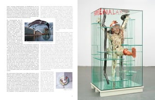 with the awareness and analytical perception of extreme subjecti-
vity. “I perceive reality through my own life and try to process and
to incorporate the things I have experienced into my works—such
as alienation and aggression […].” Wolfgang Petrick has always
advocated a conception of realism that rests on the principles of
expressionism. In an interview he spoke of how reality presents
itself to him “mostly as something invisible, as a mental situati-
on. I begin with what is photographic or visible reality, except that
the situation is much too complex for me to represent in a purely
physical sense. I try to transport this
singular condition of alienation, of
mental changes and deformations
into the picture.” At another point he
spoke of wanting to create pictures
that “resist. Most of the images that
surround us can be fully consumed.
One ought to create […] intolerable
images.”
With his sculptures Petrick—whose
paintings have continuously co-
vered up, that is to say negated,
the rules of perspective and there-
fore of three-dimensionality—joins
the circle of artists who originally
established themselves as painters
before being drawn to the autar-
ky of sculpture and since devoting
themselves to the genre, emboldened as they have been by their
haptic experiences with a multitude of materials and spurred on
by the conviction that they could explore uncharted territory and
mine new possibilities. In pressing out from surface into space,
they invariably cultivate a compelling dialogue between painting
and sculpture. The choice of “sculpture always means more sen-
suality, directness, and materially authenticated reality.” On the one
hand previously treated subjects and a typical formal canon are re-
visited, elaborated, and in a sense annotated. On the other hand,
impulses that occur in the course of plastic and sculptural work are
the source of new thoughts about shapes and modifications and
prompt opposing formulations, not only on canvass and paper,
both at the time and subsequently. The plastic creations supply
Petrick with additional unused visual material, because he can ap-
propriate photographs of these works—or in some cases details
from them that fascinate him—and rework them digitally in order
to incorporate them into his painterly concept, as a component
of performance-like photo sessions and experimental labyrinthian
dispositions of space.
The natural attitude of pain-
ters who also sculpt often
coincides with a predilec-
tion for unconventional and
risky practices. Such has
been the case ever since
Pablo Picasso, at the be-
ginning of the previous
century, incorporated ob-
jects into his paintings and
began to construct sculp-
tures from found objects.
His remark, passed on by
the photographer Brassaï,
about a bronze “bull’s head
stellen, neuartige Gestaltungsideen und Modifikationen und ver-
anlassen unmittelbar divergierende Formulierungen nicht nur auf
gleichzeitig oder später in Angriff genommenen Leinwänden oder
Papierbahnen. Die plastischen Schöpfungen liefern Petrick zusätz-
liches unverbrauchtes visuelles Material, weil er Fotografien dieser
Werke, bzw. von gewissen ihn faszinierenden Details, digital weiter
bearbeiten und so in seine malerischen Konzepte, als Bestandteil
von performanceartigen Foto-Sessions und experimentellen laby-
rinthischen Raumdispositionen einbeziehen kann.
Die Unbefangenheit des An-
satzes von Malern, die sich zu-
gleich als Bildhauer betätigen,
geht häufig mit einer Vorliebe
für unkonventionelle und risiko-
reiche Vorgehensweisen einher,
seit Pablo Picasso zu Beginn
des vergangenen Jahrhunderts
Objekte in seine Gemälde ein-
zufügen und Bildwerke aus
gefundenen Objekten zu kon-
struieren begann. Die von dem
Fotografen Brassaï überlieferte
Bemerkung über einen zu Be-
ginn der vierziger Jahre geschaf-
fenen bronzenen „Rinderkopf
mit geschwungen Hörnern“ ist
typisch für eine ebenso spontane
wie entschlossene Praktik, die für die nachfolgende Objektkunst
– etwa die des Nouveau Réalisme, Rauschenbergs Odalisk und
Monogram oder die poetische Dingmagie der Fluxus-Bewegung
– typisch ist: „Eines Tages fand ich unter altem Kram einen Fahr-
radsattel und daneben eine verrostete Lenkstange. Blitzartig sind
in meiner Vorstellung beide Teile zusammengewachsen […]. Ohne
jedes Nachdenken ist mir die Idee zu diesem Stierkopf gekommen
[…]. Ich habe sie nur zusammengeschweißt […]. Es ist wunder-
bar, wie die Bronze die verschiedenen Teile so miteinander verbin-
det, dass es manchmal schwer wird, die Elemente zu bestimmen,
aus denen das Ganze ursprünglich zusammengesetzt wurde […].
Allerdings liegt darin auch eine Gefahr: wenn man nur noch den
Kopf sähe, wenn man Lenkradstange und Sattel gar nicht mehr
erkennen könnte, würde die Arbeit an Interesse verlieren. […] Ich
sammle alles auf, vor allem das, was andere wegwerfen.“ Picas-
so, der dafür bekannt war, dass er rundweg alles bewahrte, „was
ihn etwas beschäftigte, als es ihm in die Hände fiel“, amüsierte
der Gedanke, sein Stierkopf könne seinerseits im Abfall gefunden
und die Einzelteile wieder ihrem ursprünglichen Zweck zugeführt
werden.
Die systematische Akkumulation von zufällig gefundenen und im
Reservoir seiner weitläufigen Ateliers gehorteten anspruchslosen
Gegenständen bestimmt auch Wolfgang Petricks bildhauerisches
Tun. „Der Raum ist zugewachsen; ein Dschungel ist aufgewuchert,
ein Farbdschungel mit feurigen und finsteren Nischen, ein Bilderd-
schungel; eine Verwandlung ins Organische hat stattgefunden.“
Am Ort ihrer Entstehung lassen seine versammelten Assemblagen
an einen Entwurf zu einer phantastischen dantesken Gegenwelt
denken, ein aus vielgestaltigen, nicht nur auf dem Boden wach-
senden, sondern auch von der Atelierdecke hängenden Einzelob-
jekten, die sich zu einem kaum durchdringbaren Environment for-
mieren. Petrick inszeniert sie situationsbezogen als frei stehende
raumgreifende Installation oder überstülpt seine Arrangements mit
dem jeweiligen Format angepassten, an den Verfugungen grün-
58
Scout, 2009 / 10 , 100 x 140 cm, Pigmentdruck, auf Leinwand
Studie, 2009, Malerei
 