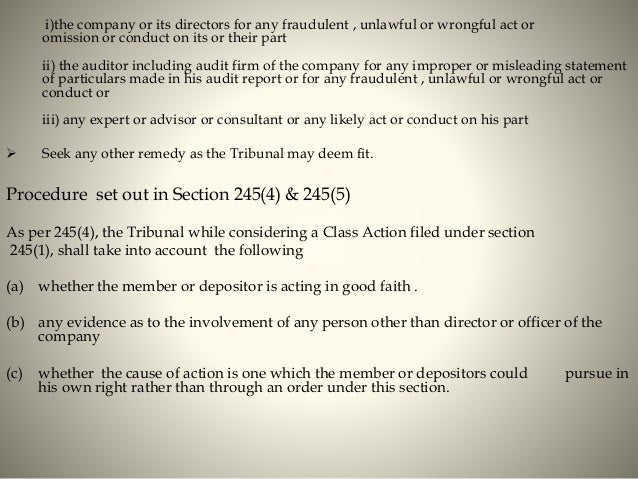 Class Action Suit Section 245 Of CA 2013 Class action suit section 245 of ca 2013