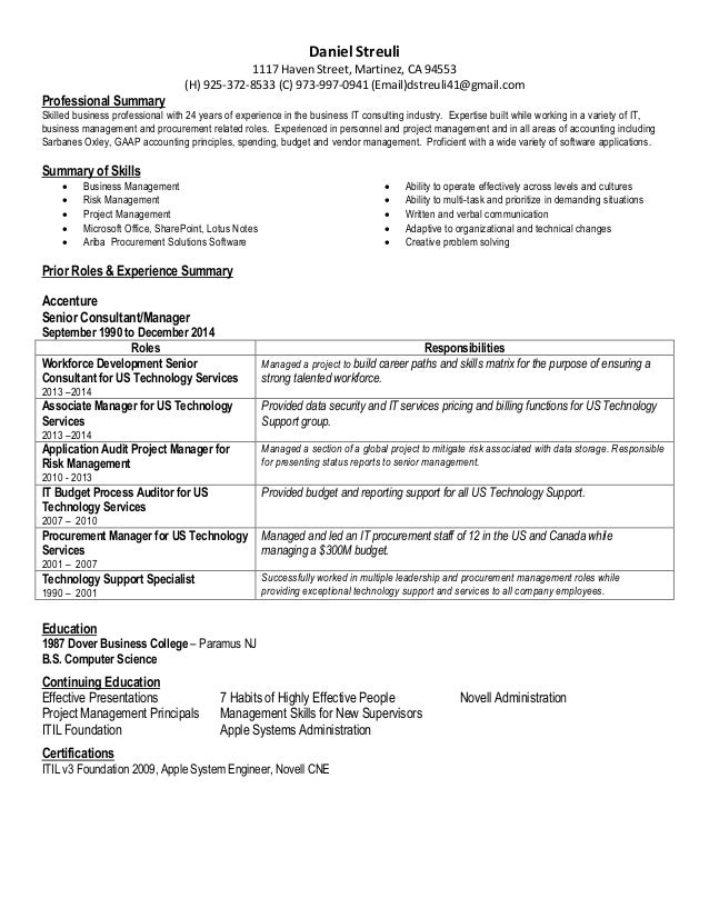 project management skills for resumes