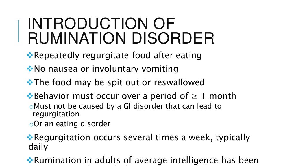 Rumination disorder Presentation22