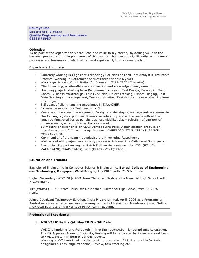 soumya das resume qa