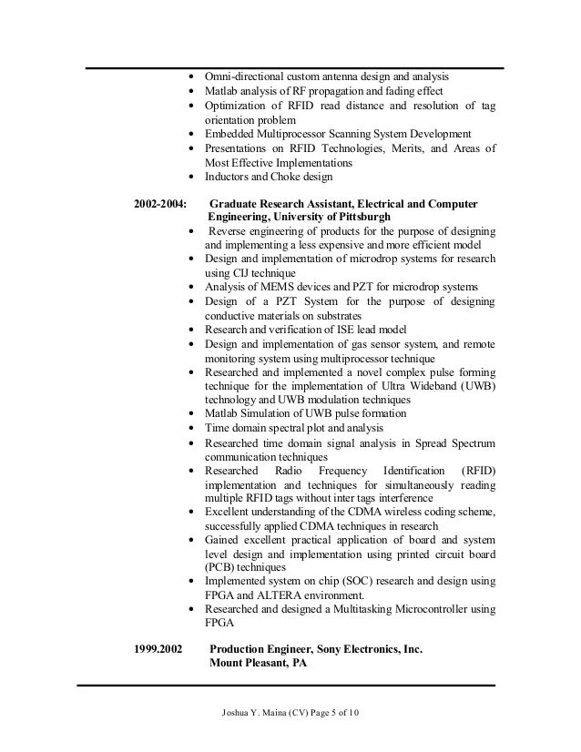 Mems phd resume
