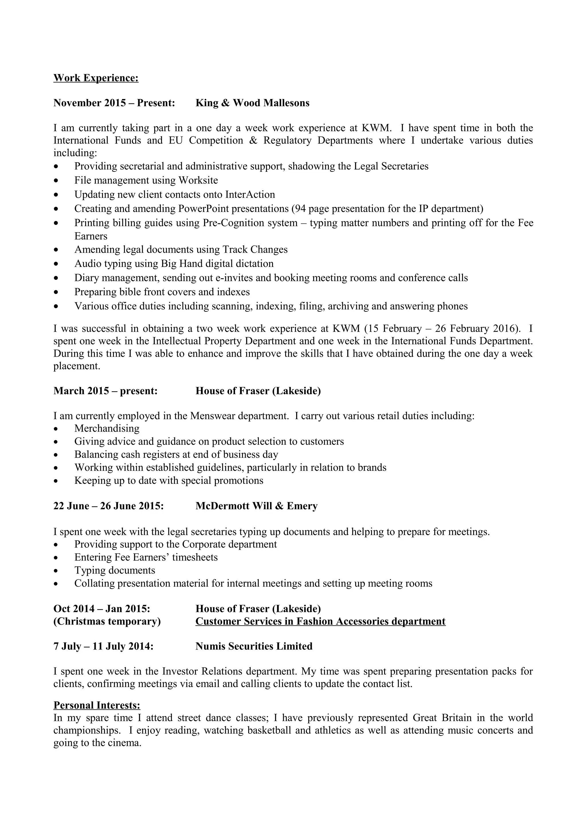 Megan Pollins CV | DOC