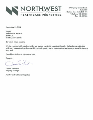 North West Health Care Letter