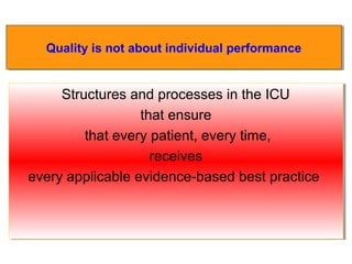 Quality in ICU