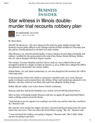 Star witness in Illinois to testify