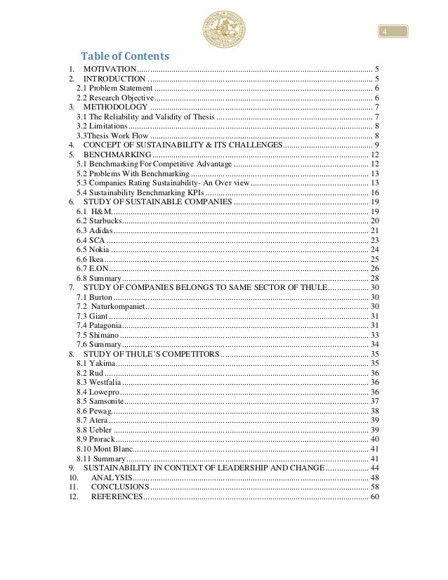 Thesis statement of sustainable development