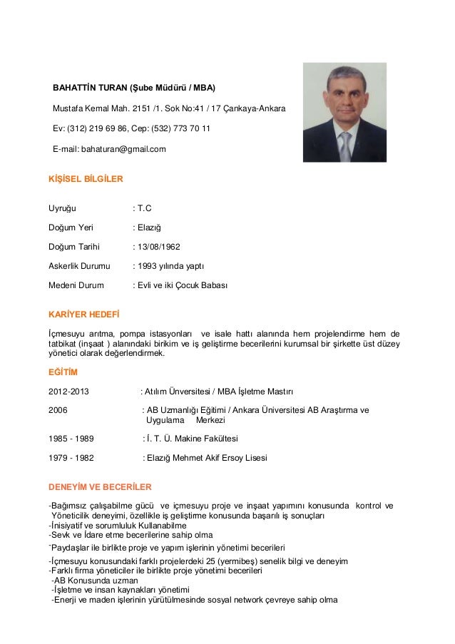 Cv Ornekleri Talent Istanbul Bilgi Universitesi
