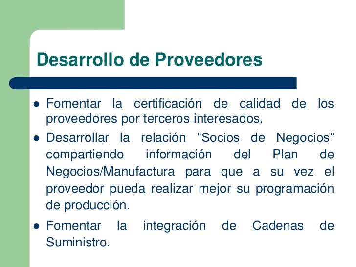 8 desarrollo de proveedores