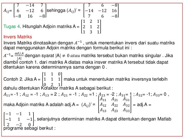 Contoh Soal Determinan Matriks 4X4 Contoh Soal Pelajaran
