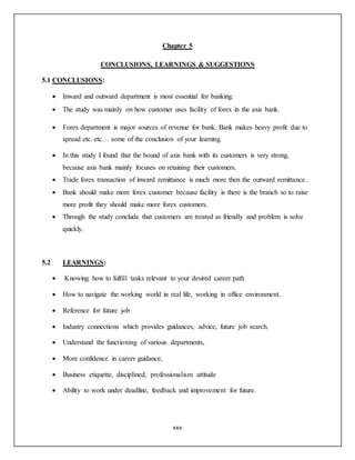 A study on retail inward & outward remittance in axis bank | PDF