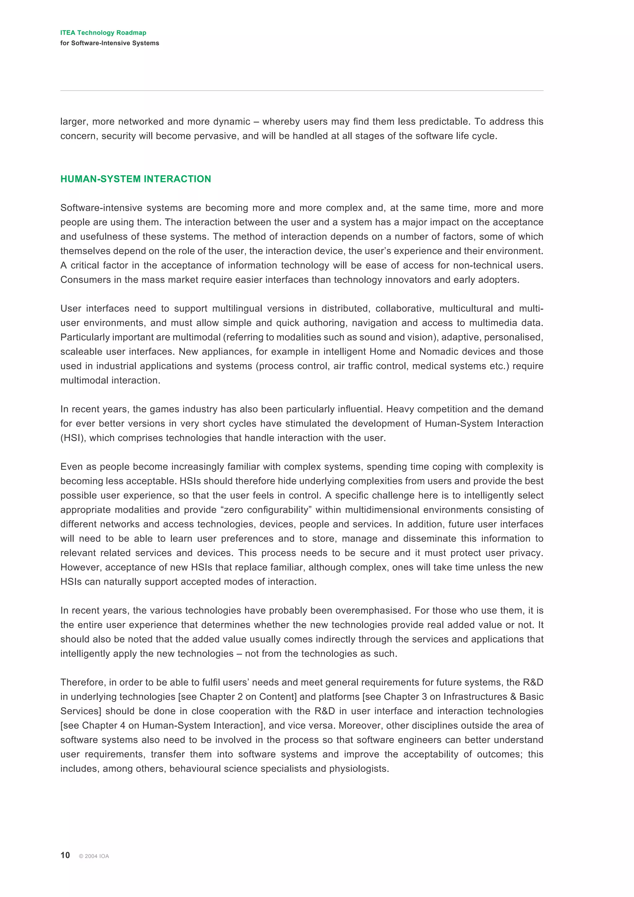 Executive Summary ITEA Roadmap 2 | PDF